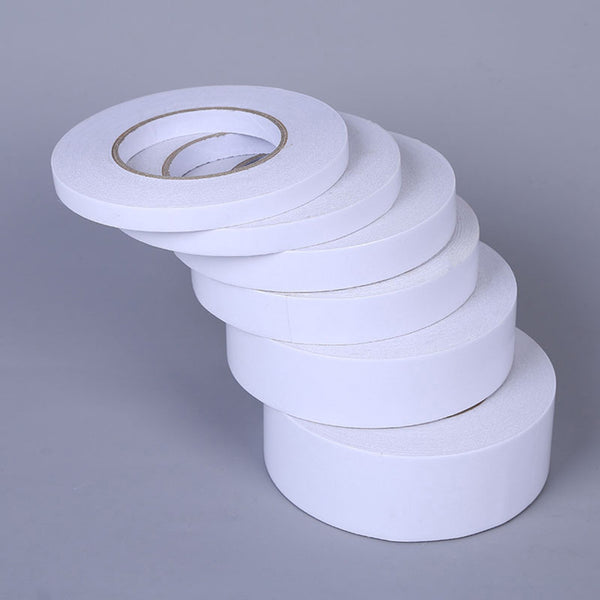 10Pcs 1.2x800cm Double-Sided Adhesive Tape for Arts Crafts Photography Gift Wrapping Office School Stationery