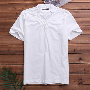 Linen Shirt Men Slim fit Casual Dress