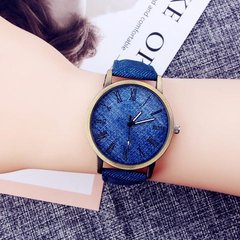 Women Watch Synthetic Band Pointer Analog Round Quartz Watches