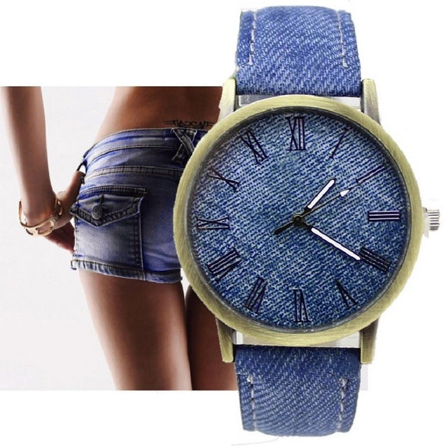 Women Watch Synthetic Band Pointer Analog Round Quartz Watches