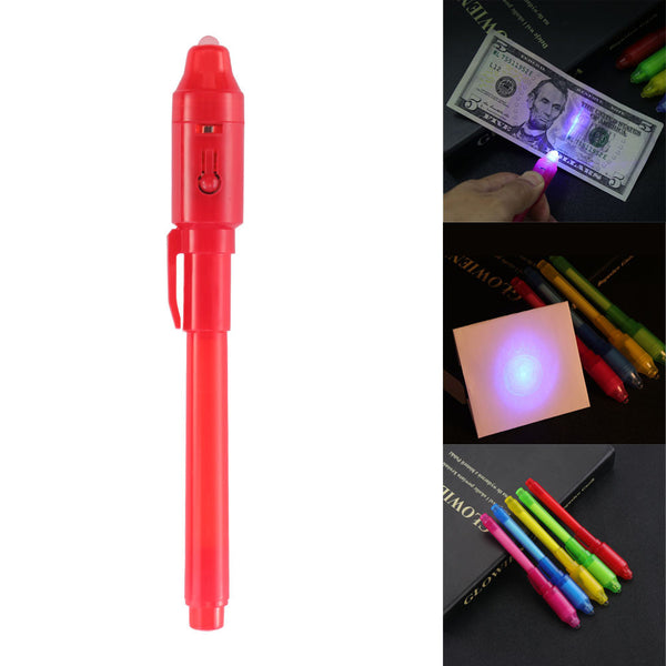 Invisible Ink Pen with UV Light Creative Stationery Marker Pen