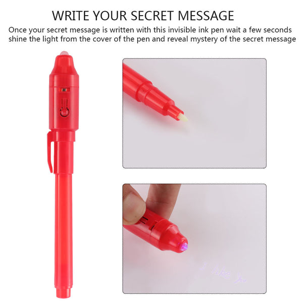 Invisible Ink Pen with UV Light Creative Stationery Marker Pen
