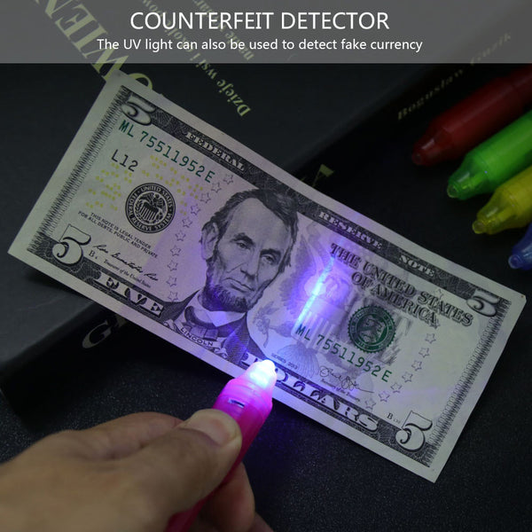 Invisible Ink Pen with UV Light Creative Stationery Marker Pen