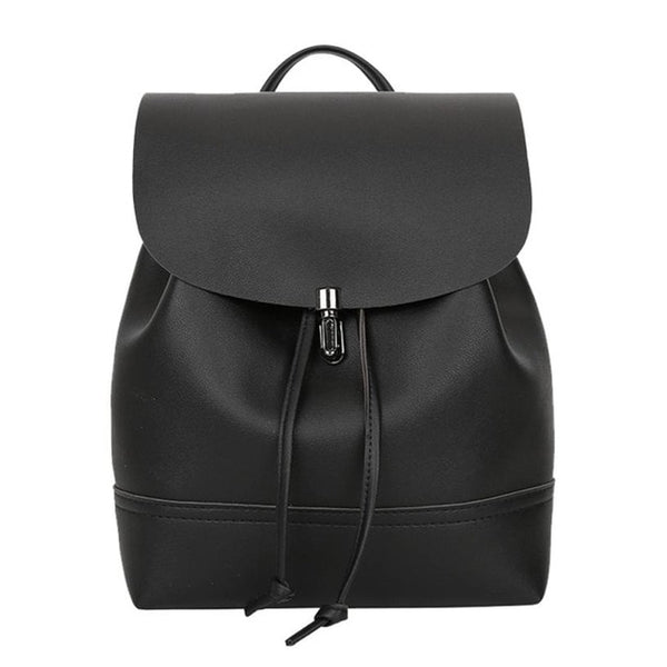 Classic Backpack Female Leather Backpacks Waterproof  Bag