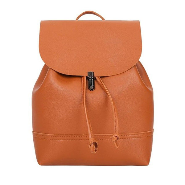 Classic Backpack Female Leather Backpacks Waterproof  Bag