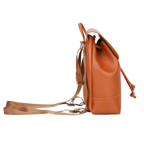 Classic Backpack Female Leather Backpacks Waterproof  Bag