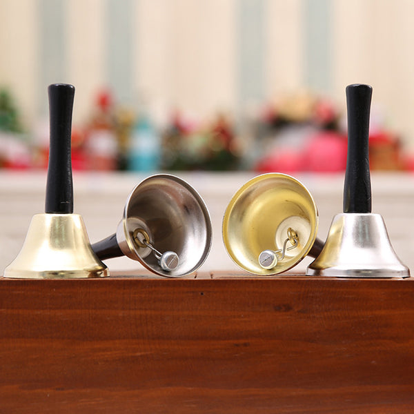Steel Handbell Loud Call Bell Hotel Service Bells Alarm for School Teaching