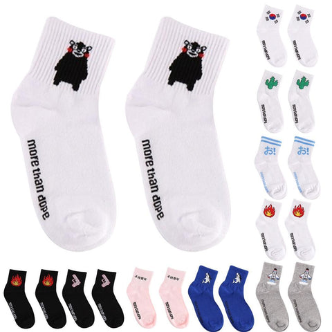 Breathable Non-Slip Mid Socks Unisex  Short Fashion Couple Socks Casual Autumn