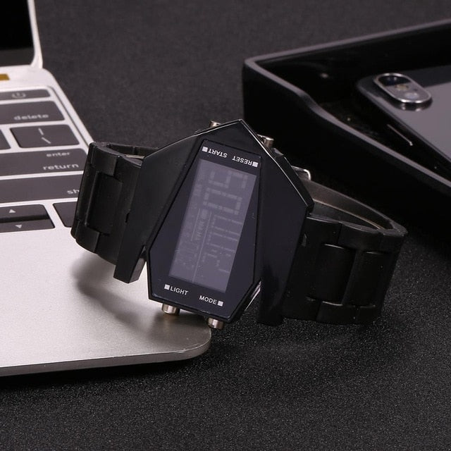 Electronic LED Watches Silicone Quartz Light Digital Sport Strap