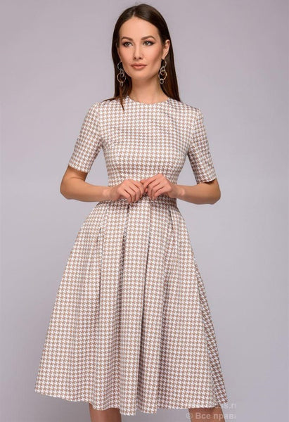 winter Dress Flower Print Half Quarter sleeve patchwork Dress Women casual
