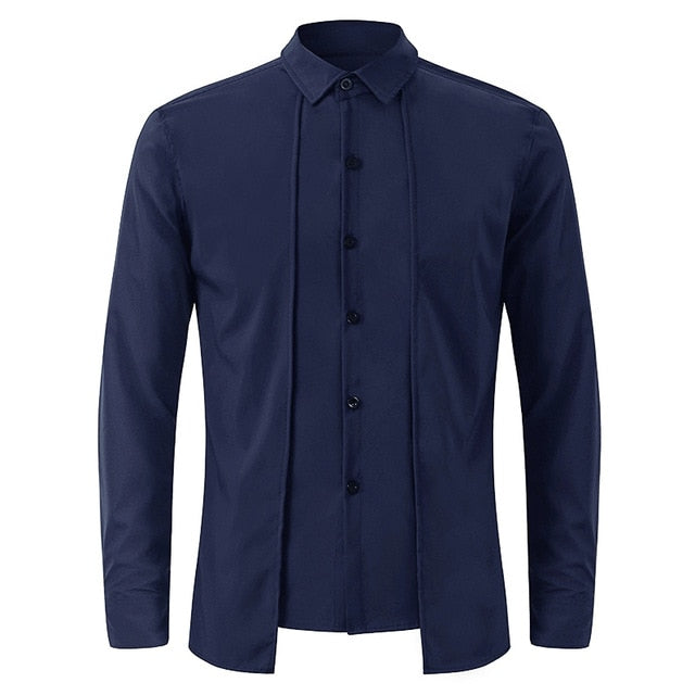 Long Sleeve Cotton Casual Shirts Formal Man Fashion Slim Fit Shirt