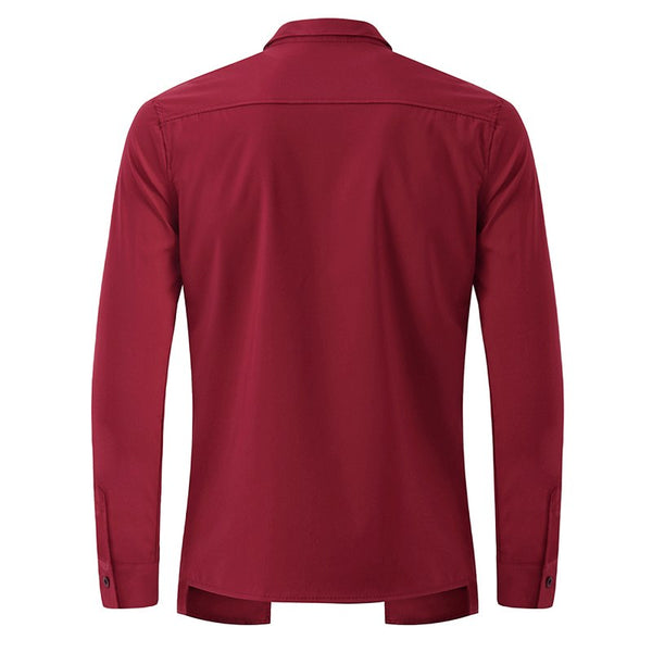 Long Sleeve Cotton Casual Shirts Formal Man Fashion Slim Fit Shirt