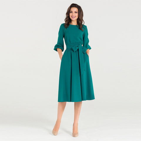 O-Neck Dress 2018 Elegant Dresses Casual Loose Dress