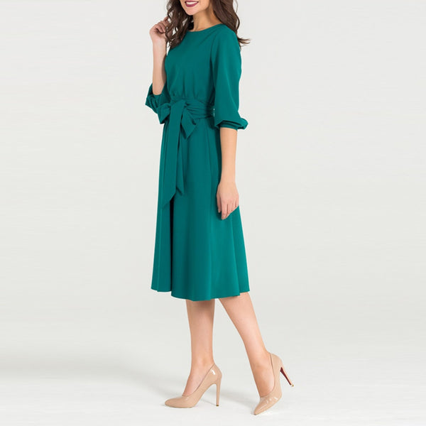 O-Neck Dress 2018 Elegant Dresses Casual Loose Dress