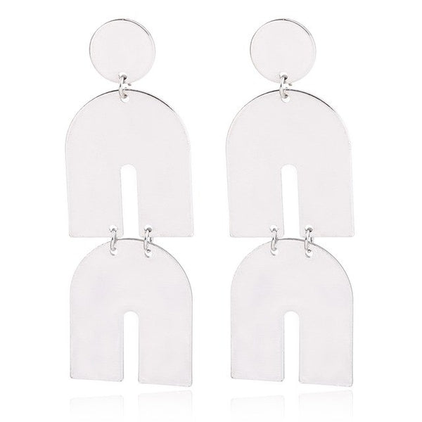 Gold Color Earrings For Women Two Horseshoe