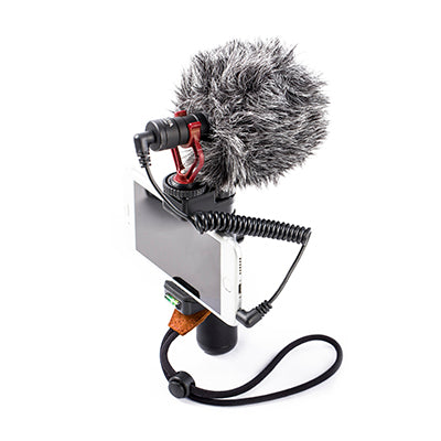 Tripod Mount with Cold Shoe Mount ,Video Handle Grip Strap microphone for smartphone video recording