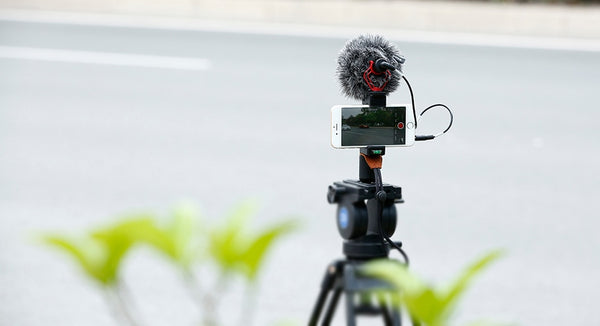 Tripod Mount with Cold Shoe Mount ,Video Handle Grip Strap microphone for smartphone video recording
